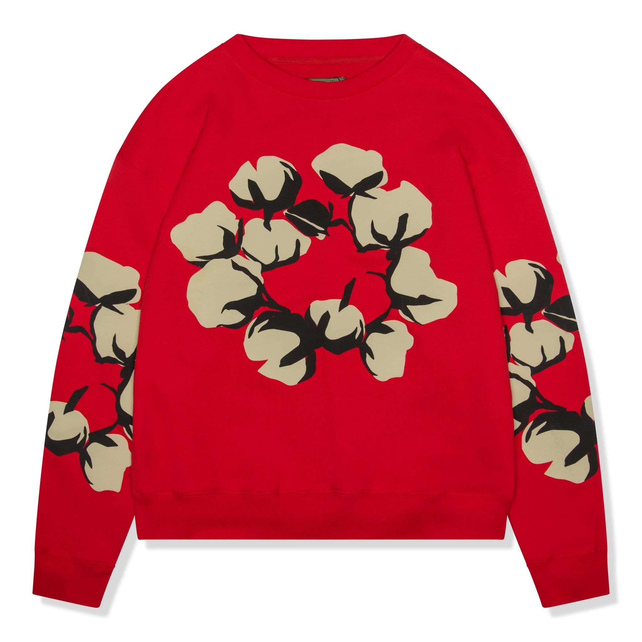 Front view of Denim Tears x CPFM Cactus Tears Red Sweatshirt